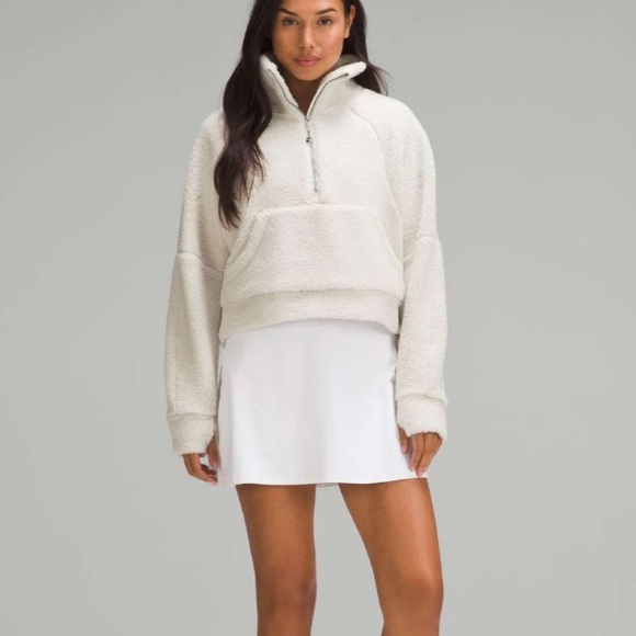 Lululemon Scuba Oversized Fleece Funnel Neck White Opal - Picture 2 of 6